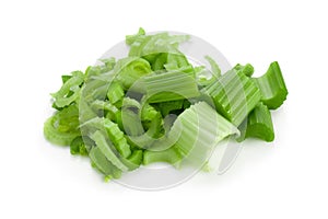 fresh celery isolated over a white background