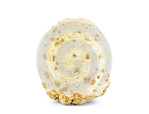 Fresh celery root on white background photo