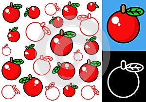 The pattern design of cerry fruit