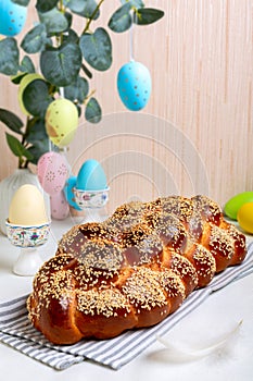 Fresh challah bread