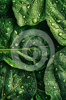 Fresh chard leaves background