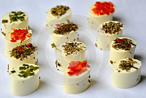 Fresh cheese with herbs