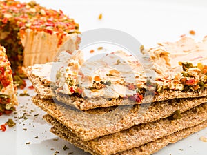 Fresh cheese with herbs