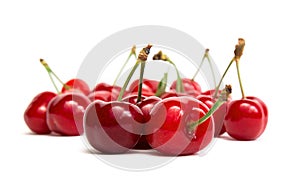 Fresh cherries, isolated
