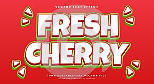 Fresh Cherry 3d editable text effect template