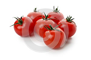 Fresh cherry tomatoes isolated on white background