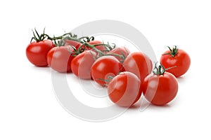 Fresh cherry tomatoes isolated on white background