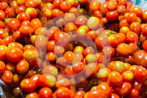 fresh cherry tomatoes in package