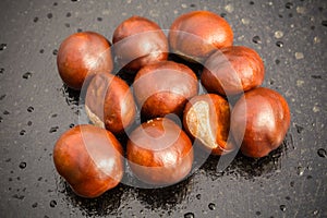 Fresh Chestnuts Macro