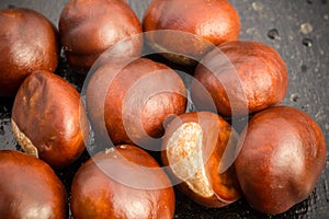 Fresh Chestnuts Macro