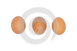 Fresh Chicken Eggs on white background