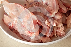 Fresh chicken skeletons with meat - Ingredient to prepare bone broth