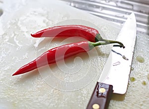 Fresh chillis kitchen