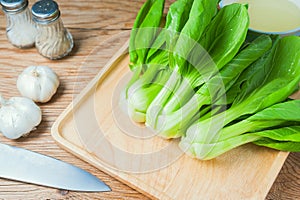 Fresh Chinese cabbage or Bok Choy vegetable