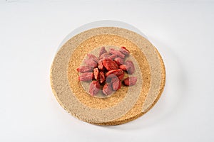 Fresh Chinese Ningxia wolfberry close up