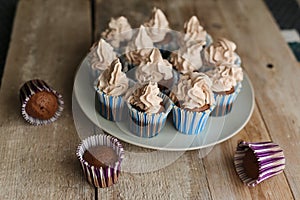 Fresh chocolate cupcakes