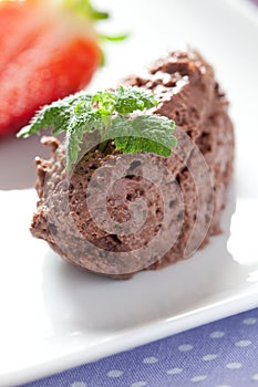Fresh chocolate mousse