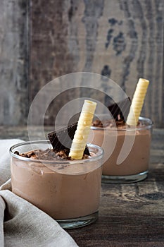 Fresh chocolate mousse