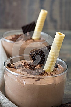 Fresh chocolate mousse