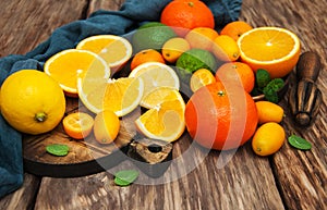 Fresh citrus fruits