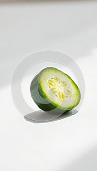 Single Green Cucumber Slice photo