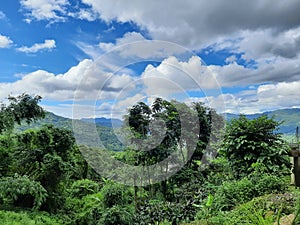 Fresh clouds approaching to bathe the hills of Kohima, India. photo