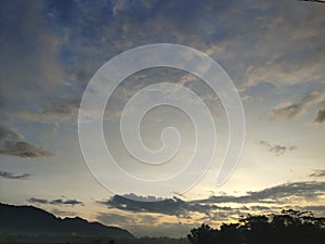 fresh clouds atmospher in the morning