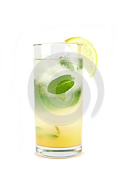 Fresh cocktail with juice and mint