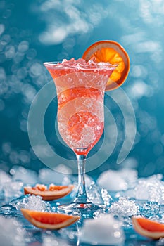 Fresh Cocktail With Orange Slice on Rim