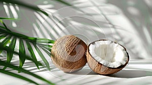 The Fresh Coconut Halves.AI generated image
