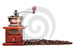 Fresh Coffee Bean And Coffee Bean Grinder