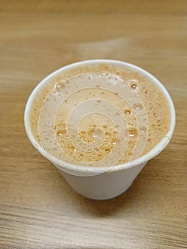 Fresh coffee in the cup