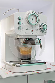 Fresh coffee with machine