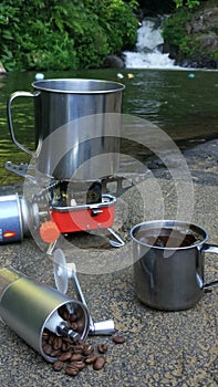 Fresh Coffee made on the river