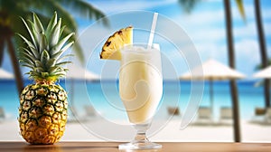 Fresh cold pina colada