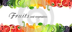 Fresh color fruits and vegetables