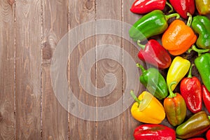 Fresh colorful bell peppers