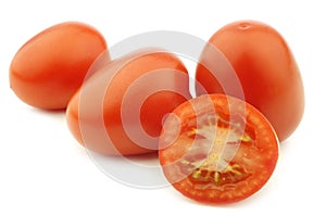 Fresh and colorful italian roma tomatoes