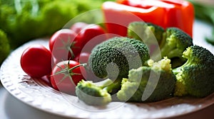 Fresh and Colorful Vegetable Plate