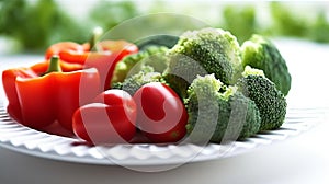 Fresh and Colorful Vegetable Plate