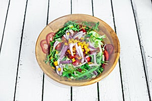 Fresh colorful vegetable salad