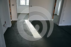 Fresh concreted room