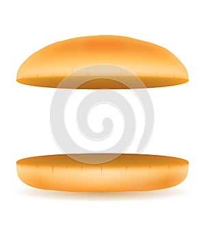 Fresh crispy burger bun stock vector illustration