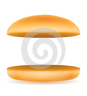 Fresh crispy burger bun stock vector illustration photo