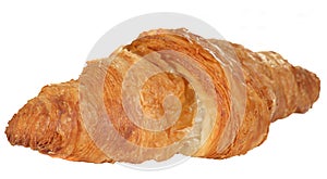 Fresh Croissant Isolated on White