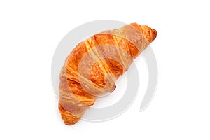 Fresh croissant isolated on white background. French pastries