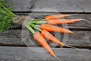 Fresh crop of carrots tie beam