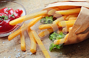 Fresh crunchy fries photo