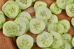 Fresh cucumber sliced