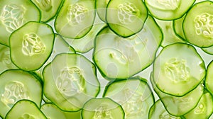 The Fresh Cucumber Slices. AI generated
